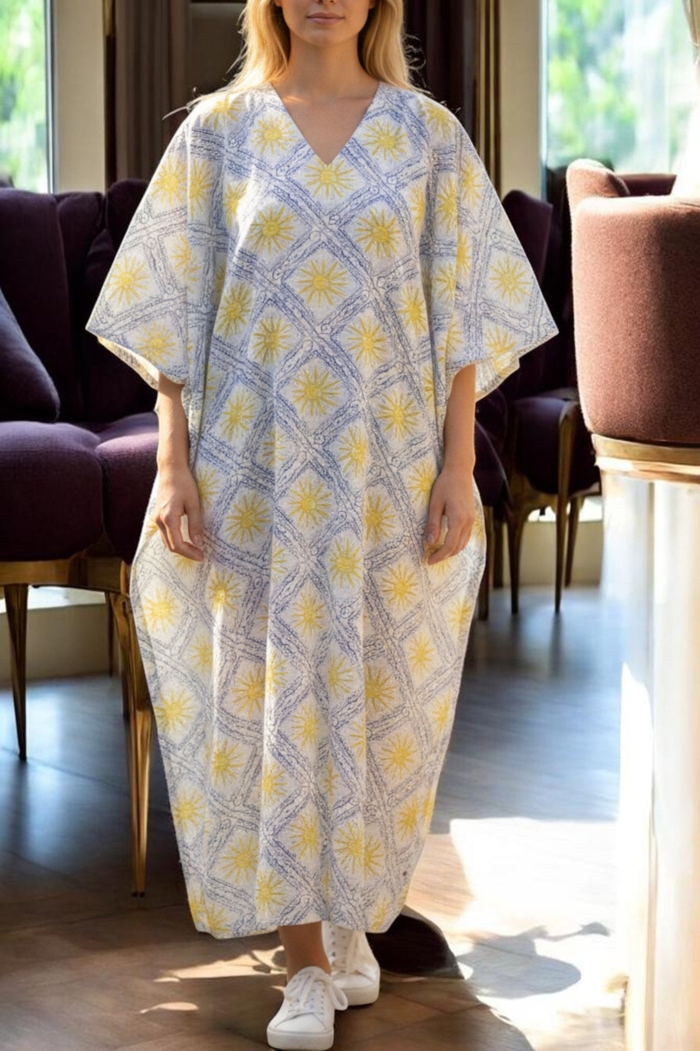 Ladies Sun Printed Free Size Kaftan - StylePhase SA