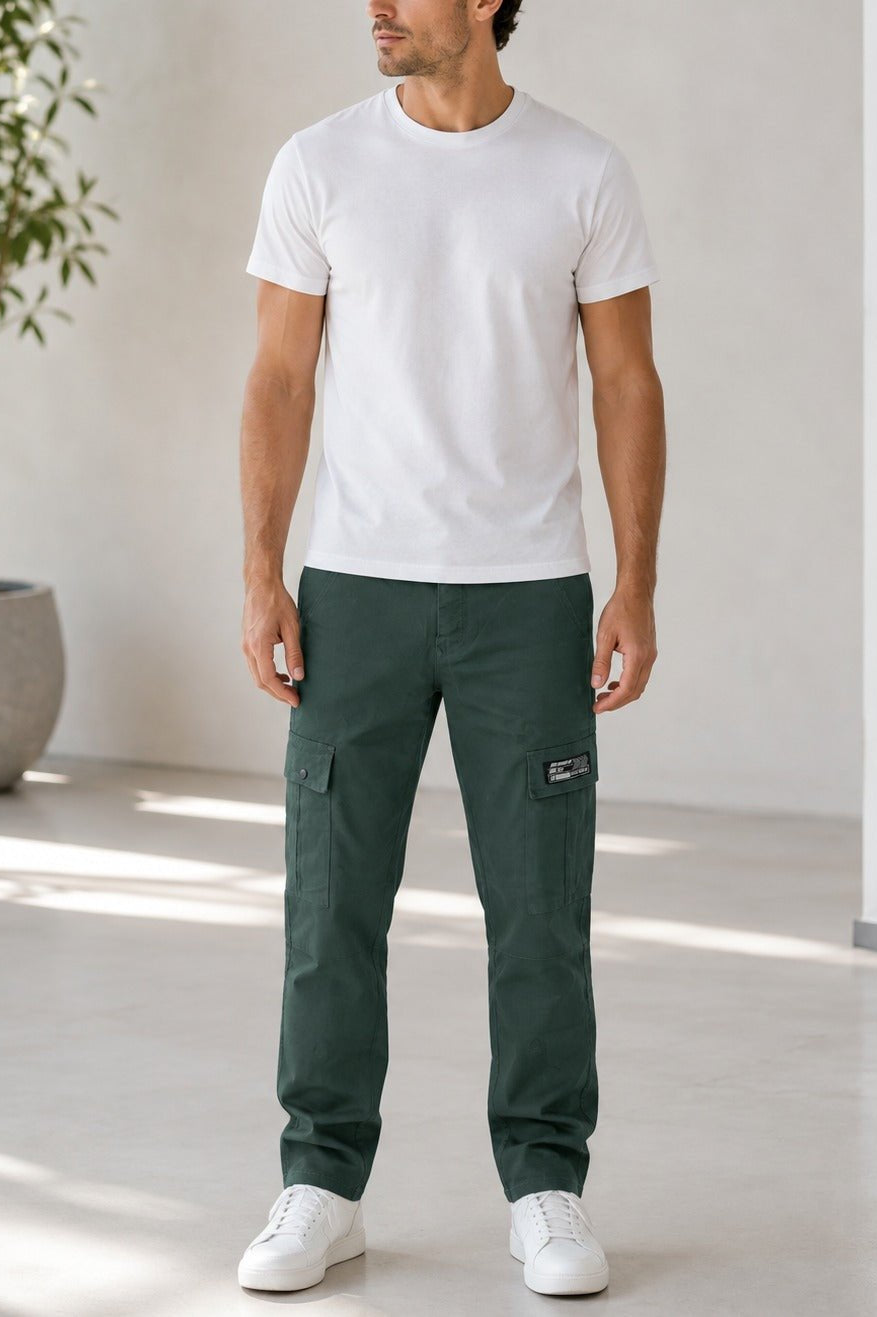 Men's Green Utility Cargo Pants - StylePhase SA