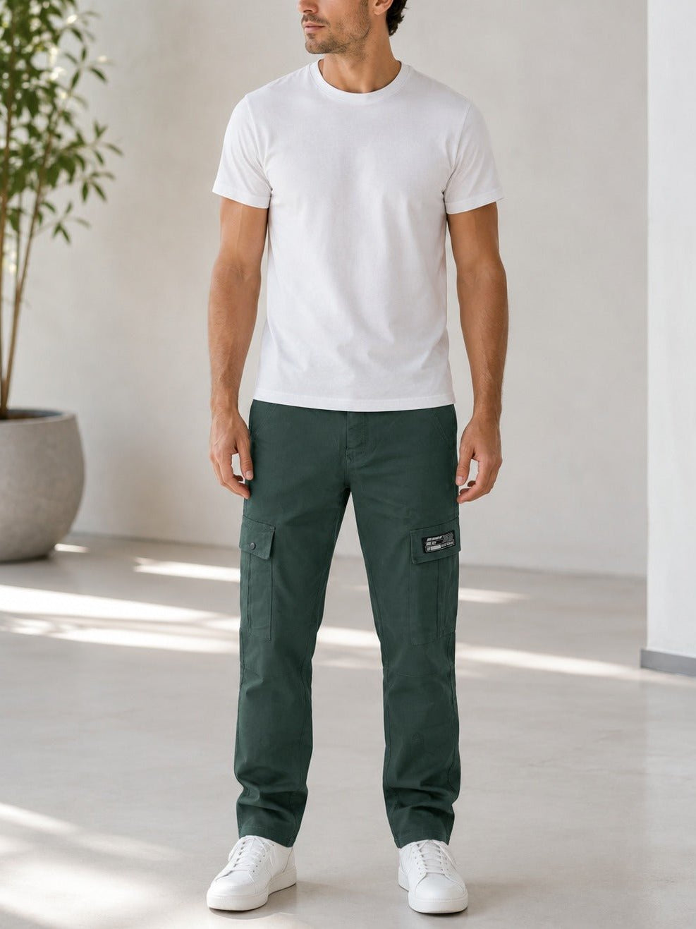 Men's Green Utility Cargo Pants - StylePhase SA