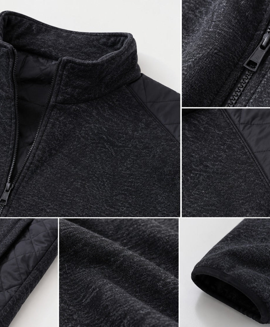 Men's High Neck Black Lined Jersey - StylePhase SA