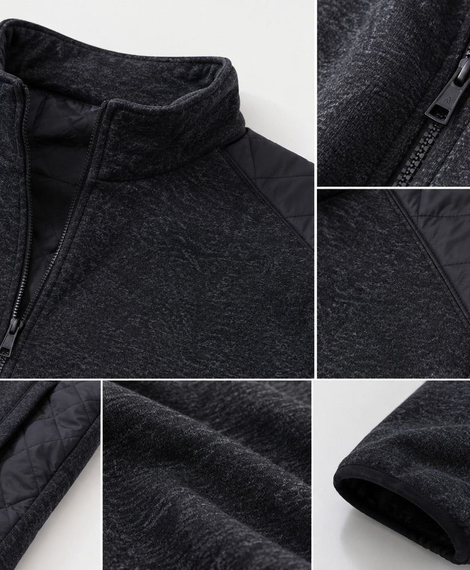 Men's High Neck Black Lined Jersey - StylePhase SA