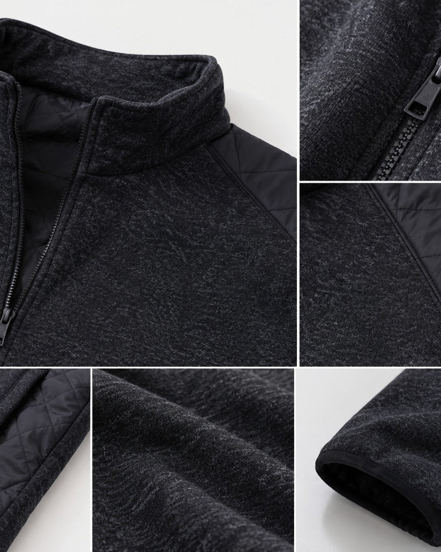 Men's High Neck Black Lined Jersey - StylePhase SA