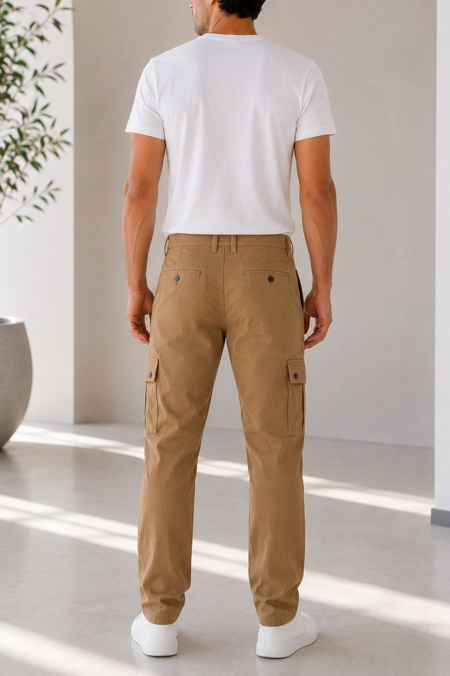 Men's Khaki Utility Cargo Pants - StylePhase SA