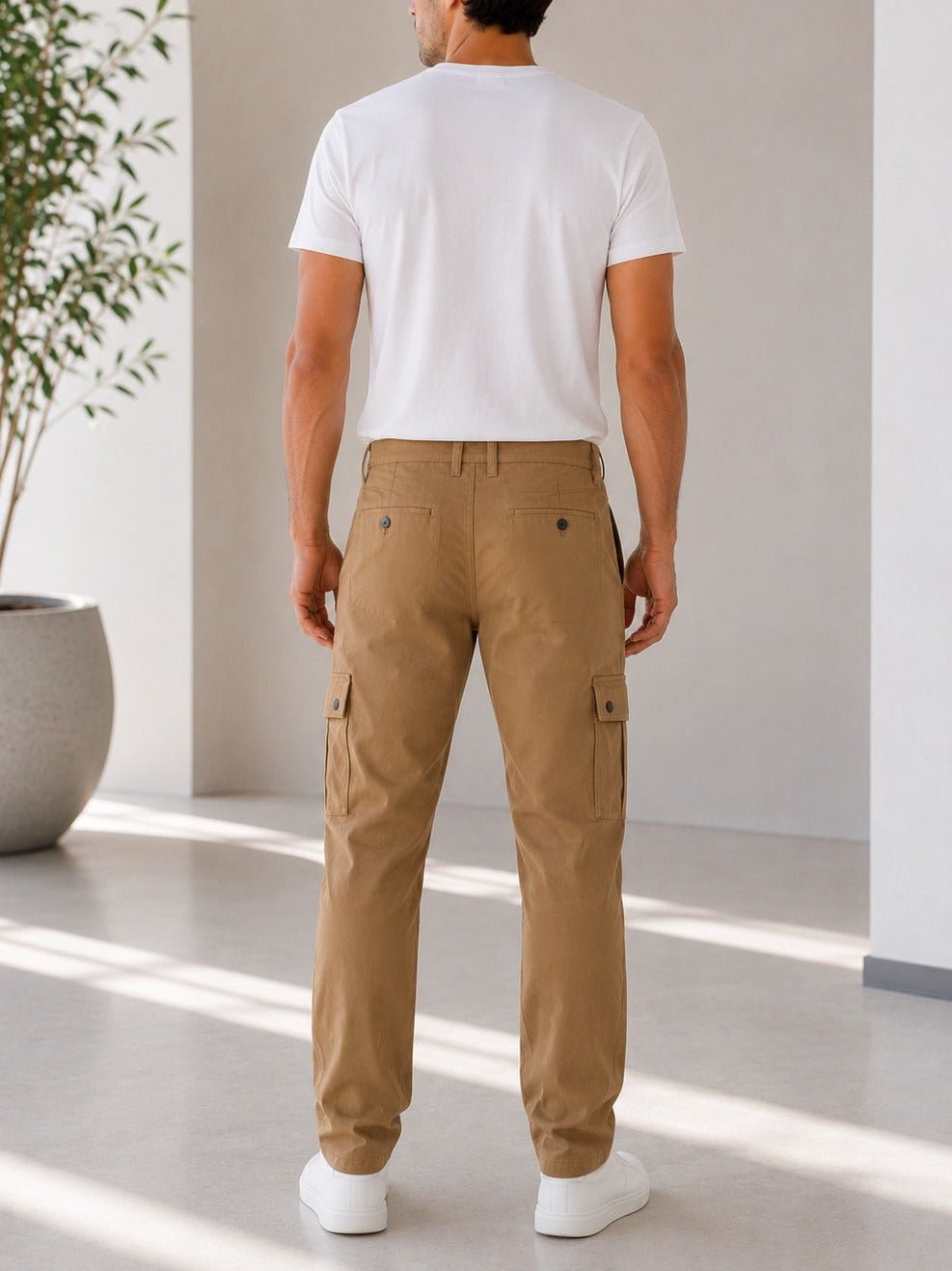 Men's Khaki Utility Cargo Pants - StylePhase SA