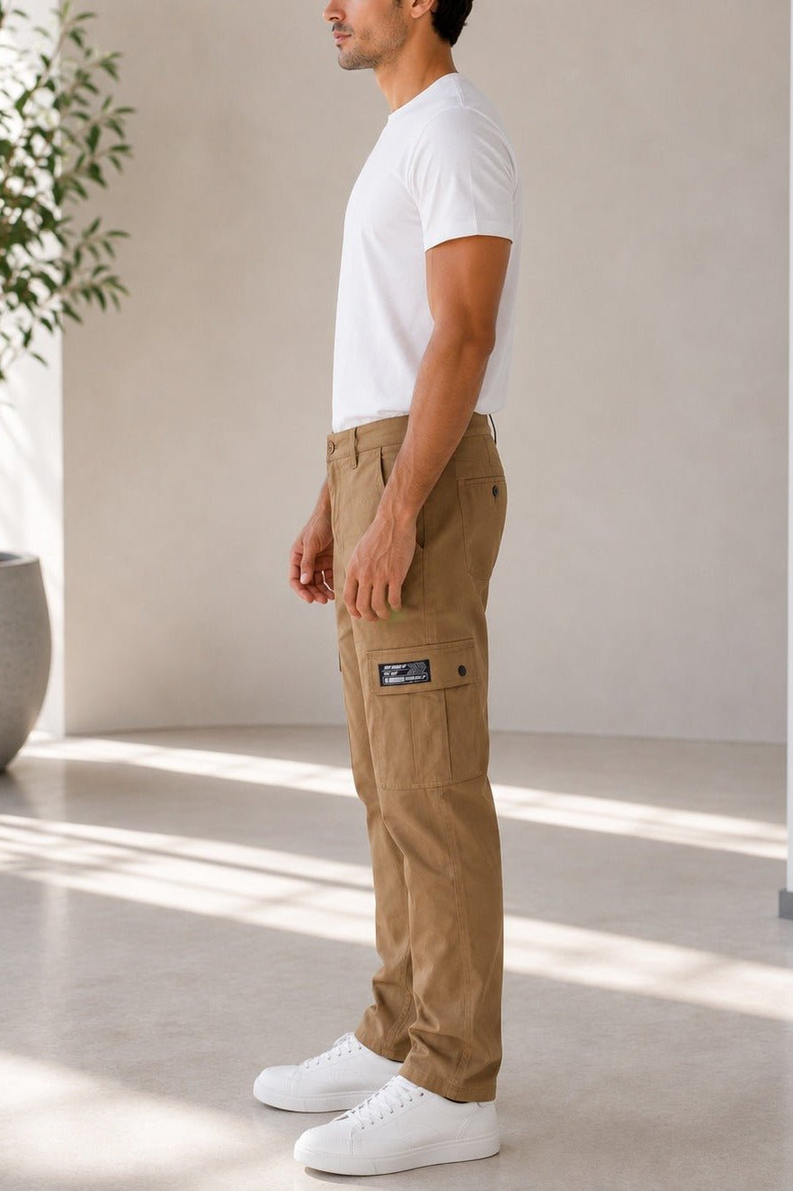 Men's Khaki Utility Cargo Pants - StylePhase SA