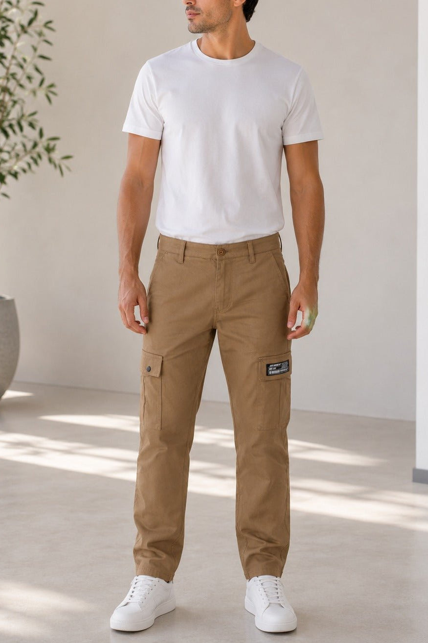Men's Khaki Utility Cargo Pants - StylePhase SA