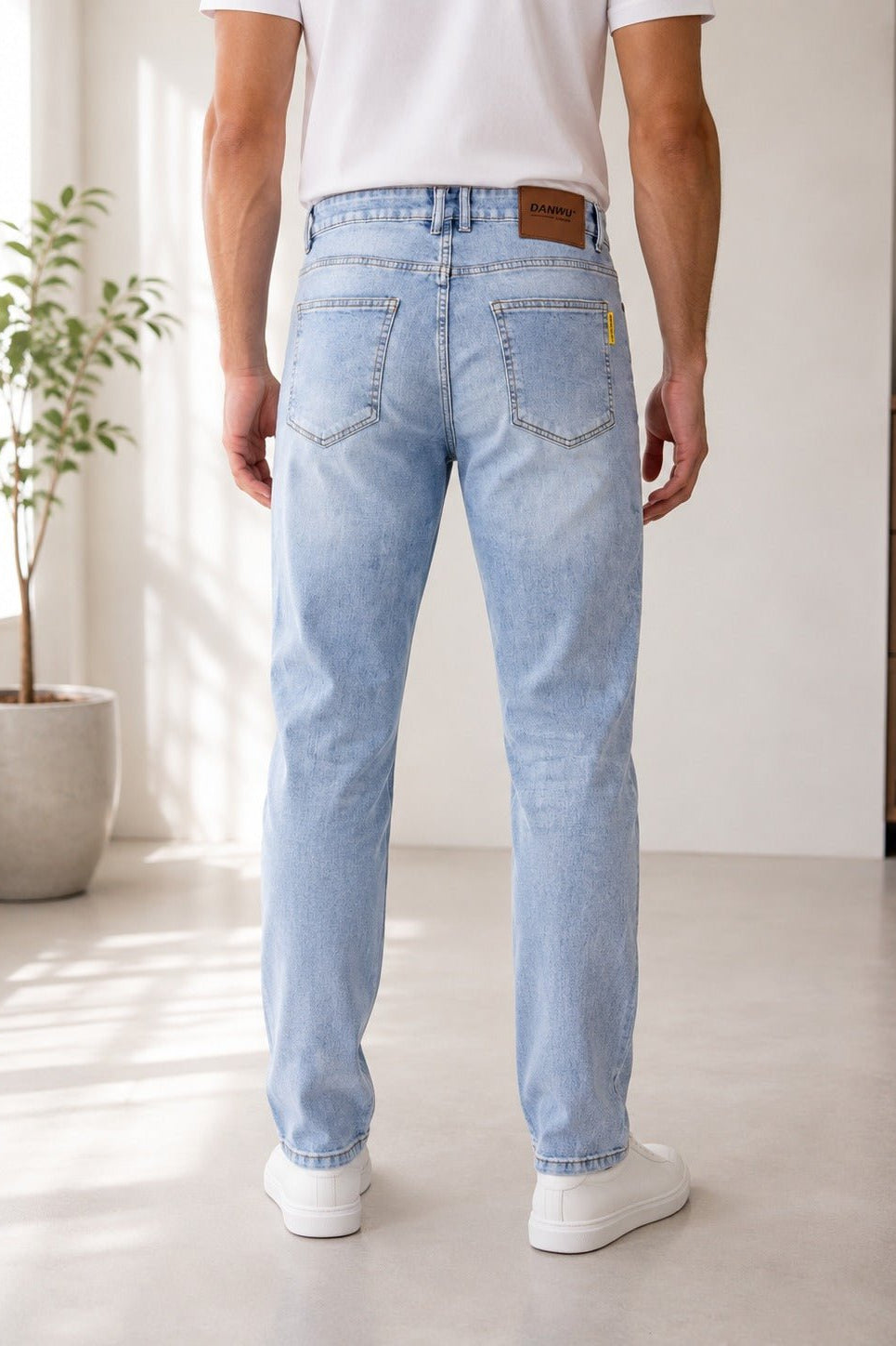 Mens Light Blue Slim Fit Denim Jeans - StylePhase SA