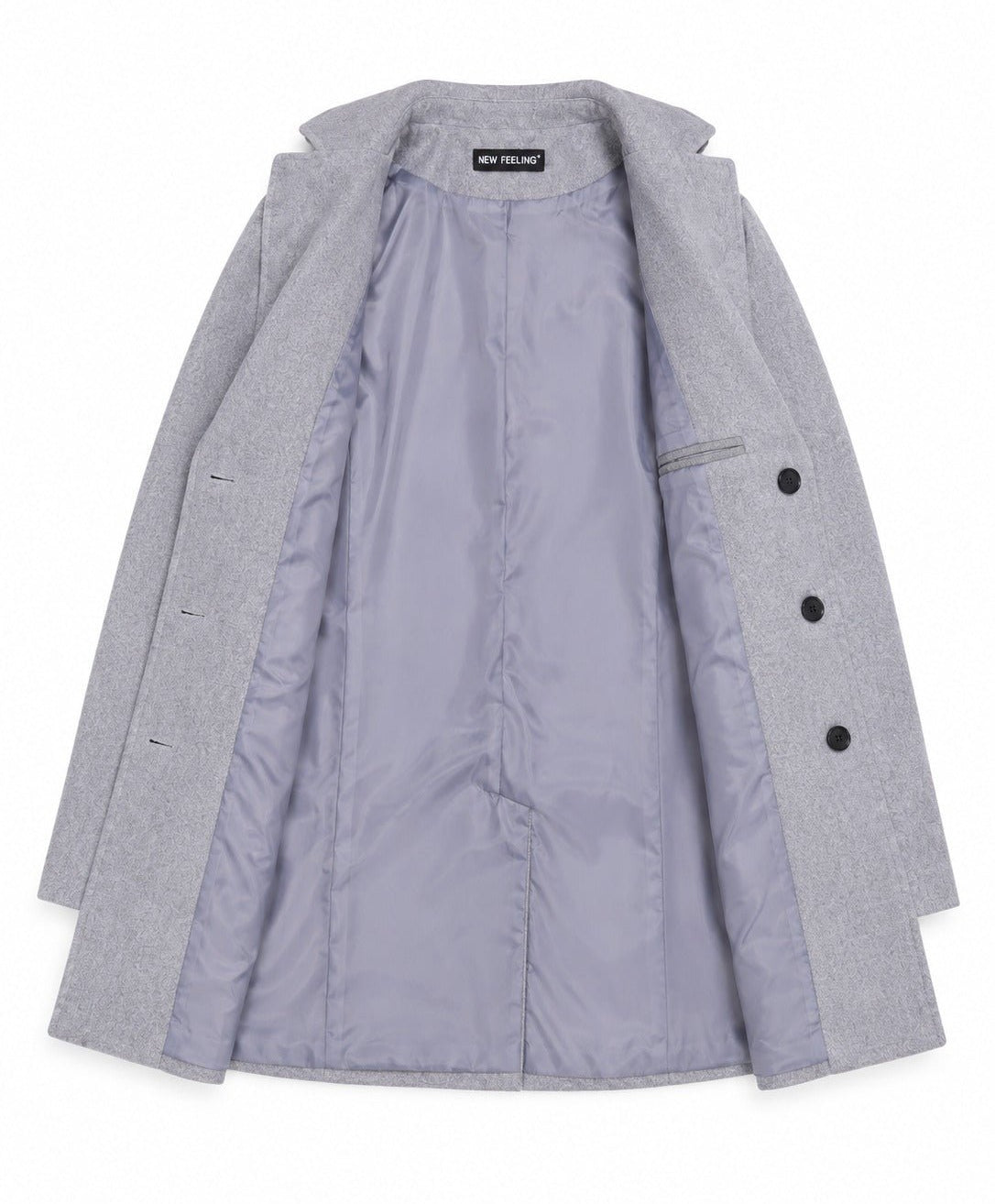 Men's Light Grey Single Breasted Coat - StylePhase SA