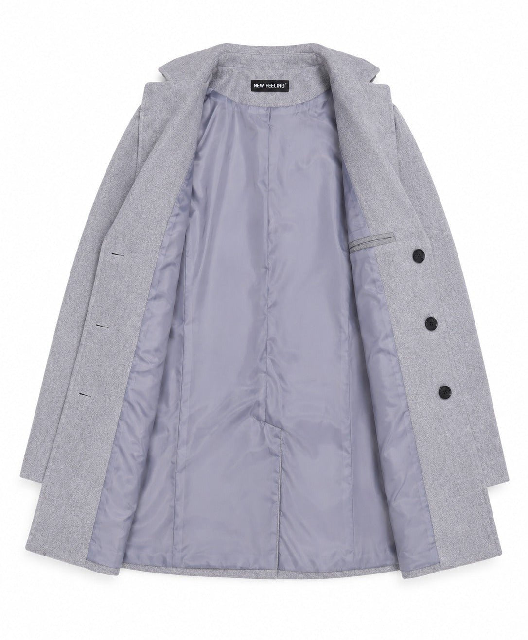 Men's Light Grey Single Breasted Coat - StylePhase SA
