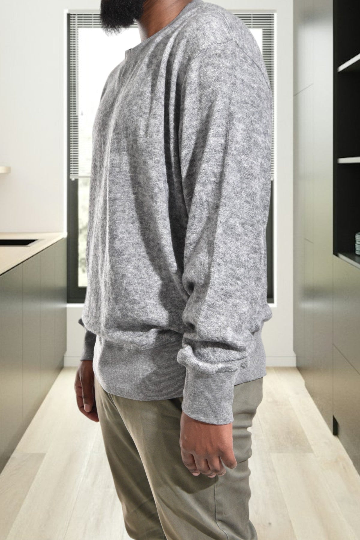 Mens Light Grey Sweater - StylePhase SA