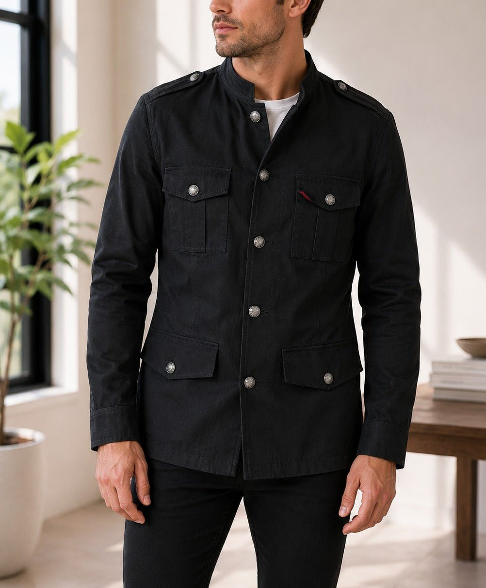 Men's Maroon Lined Melton Coat - StylePhase SA