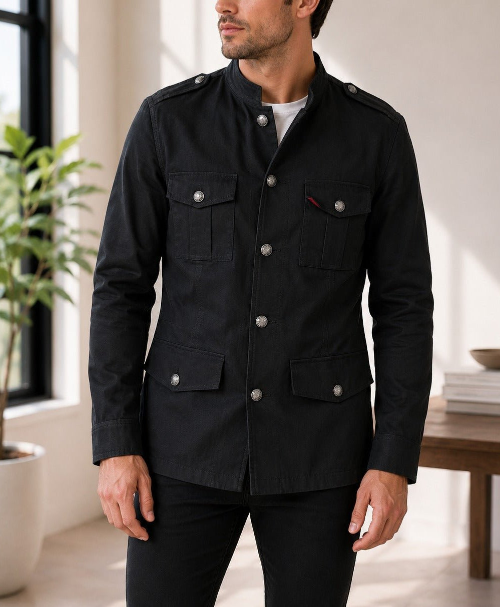 Men's Maroon Lined Melton Coat - StylePhase SA