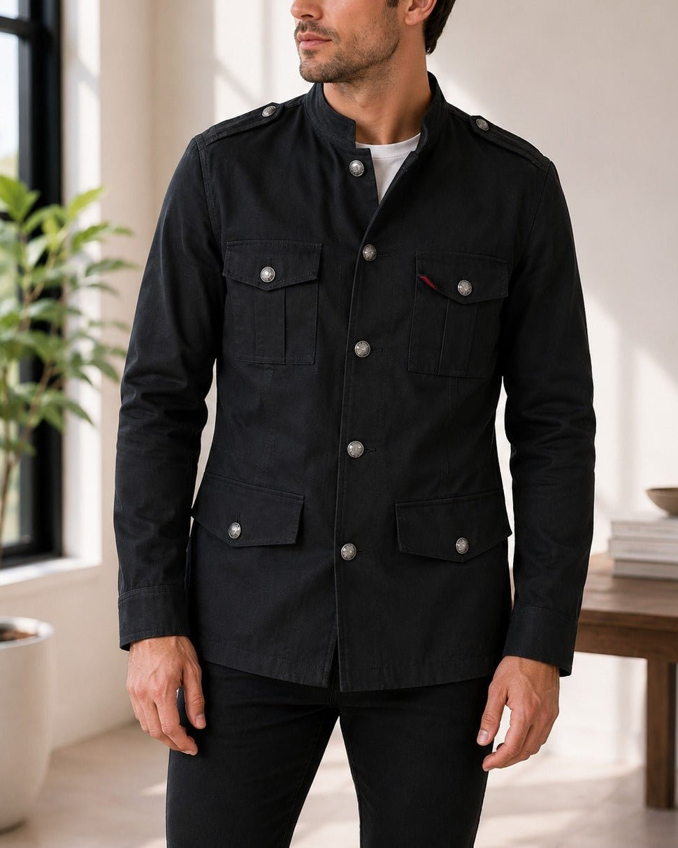 Men's Maroon Lined Melton Coat - StylePhase SA