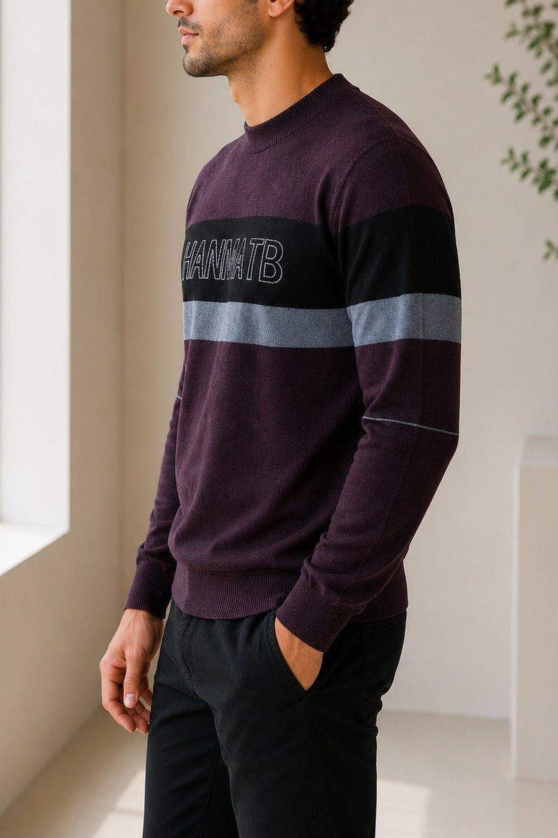 Men's Purple Block Stripe Jersey - StylePhase SA