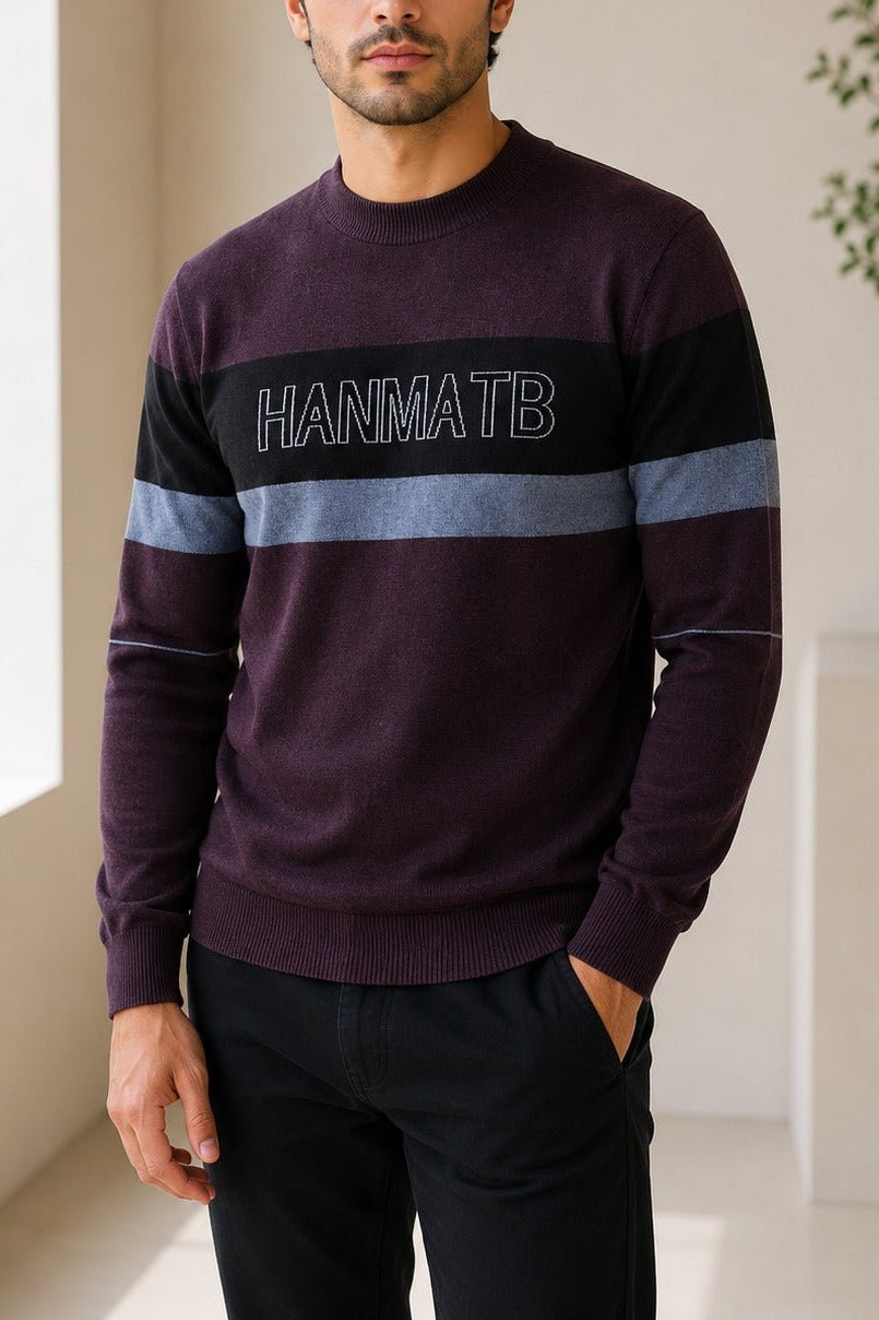 Men's Purple Block Stripe Jersey - StylePhase SA