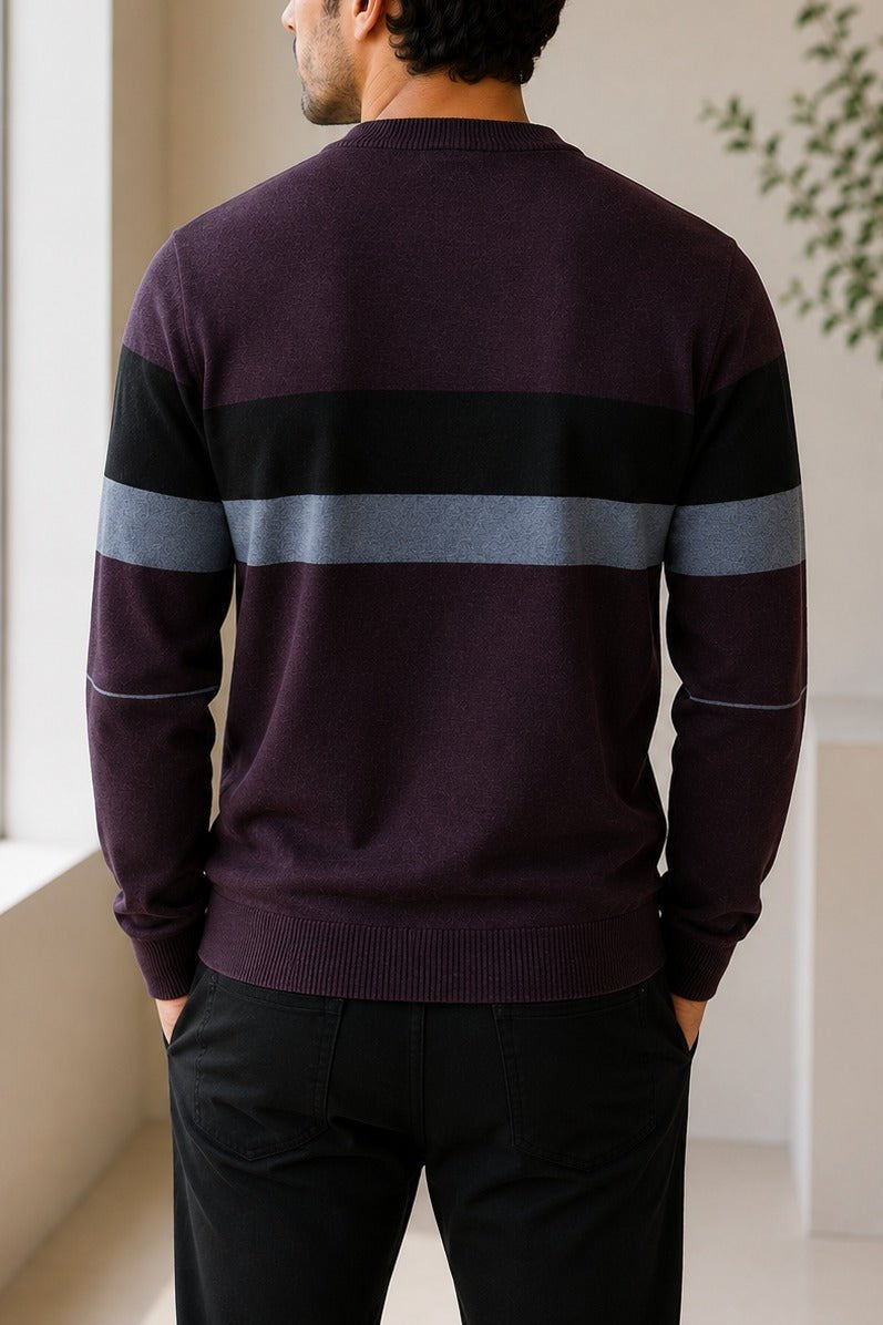 Men's Purple Block Stripe Jersey - StylePhase SA