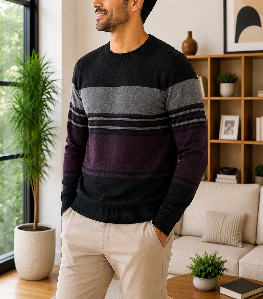 Men's Purple Knit Jersey - StylePhase SA
