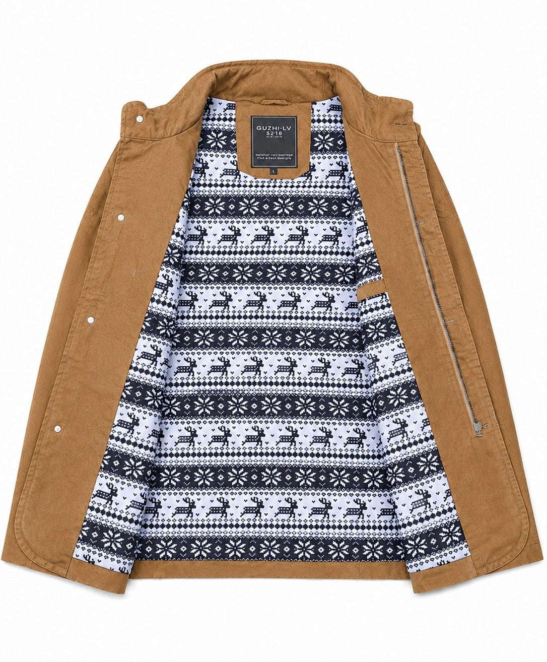 Mens Tan Pocket Front Jacket - StylePhase SA