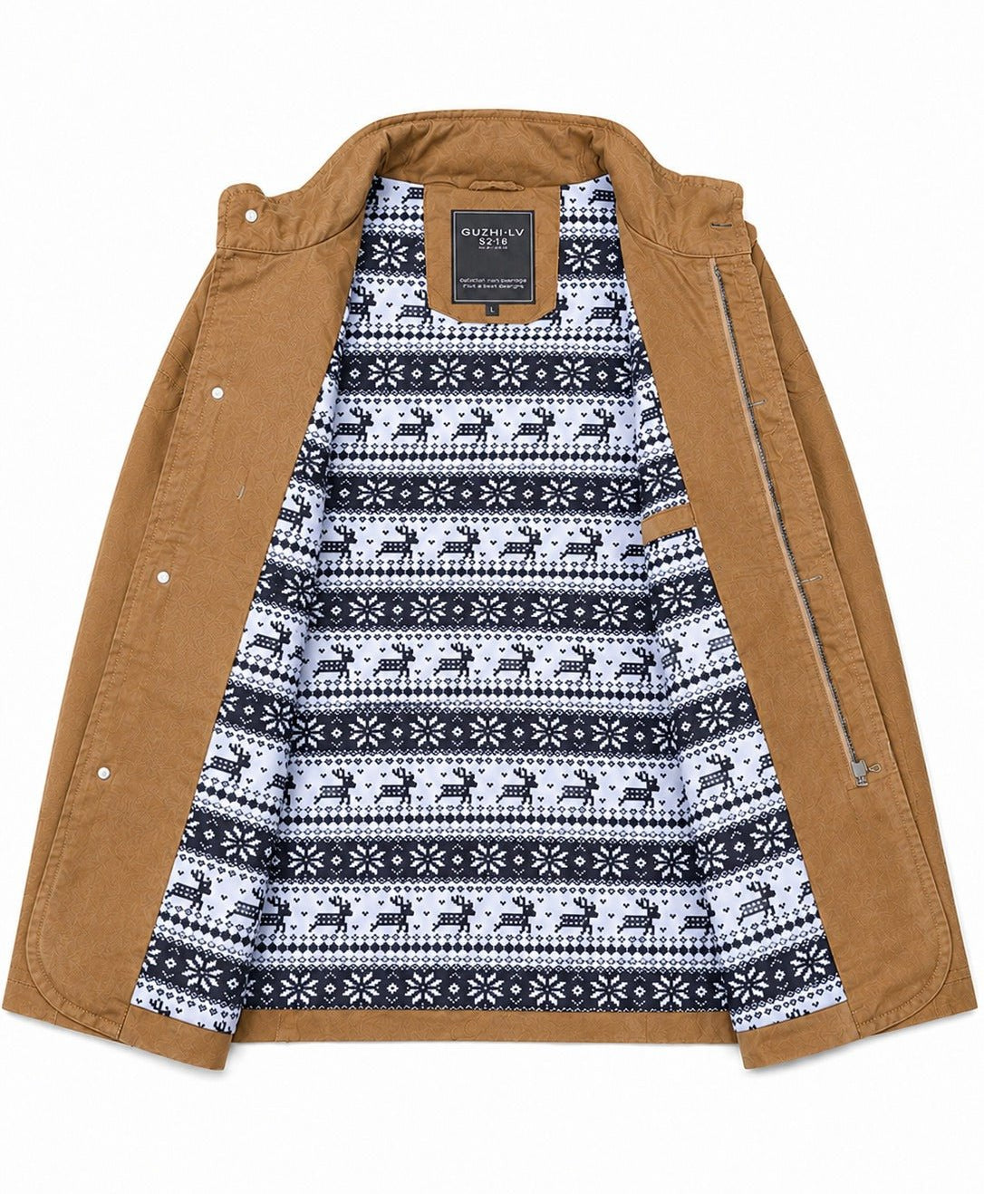 Mens Tan Pocket Front Jacket - StylePhase SA