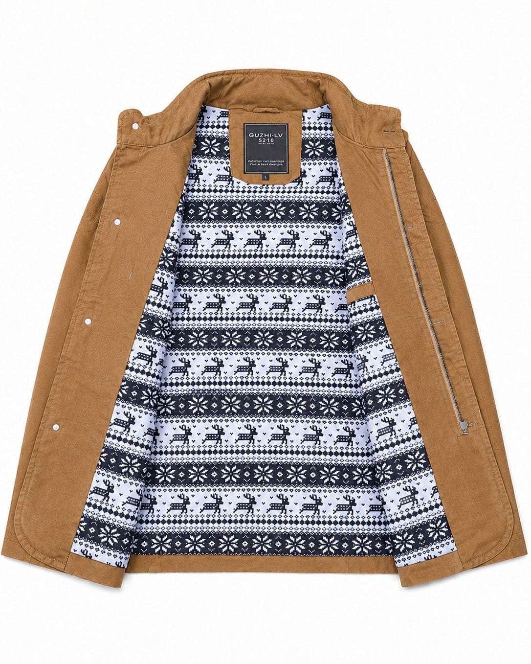 Mens Tan Pocket Front Jacket - StylePhase SA