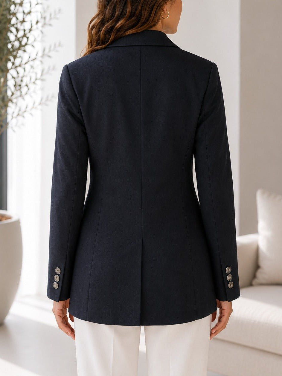 Navy Button Ladies Blazer - StylePhase SA