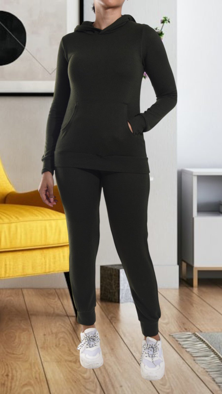 Olive Green Knit Tracksuit Set - StylePhase SA