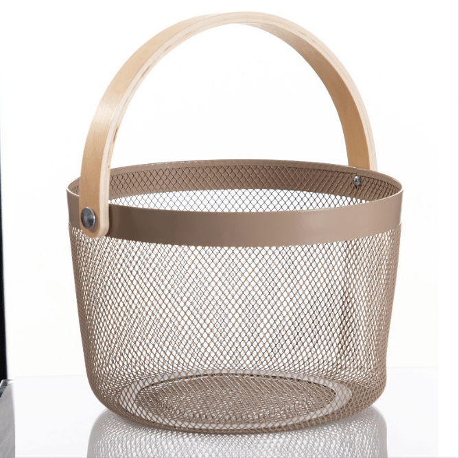 Round Nordic Mesh Storage Basket - 25 x 19 cm - Home Phase