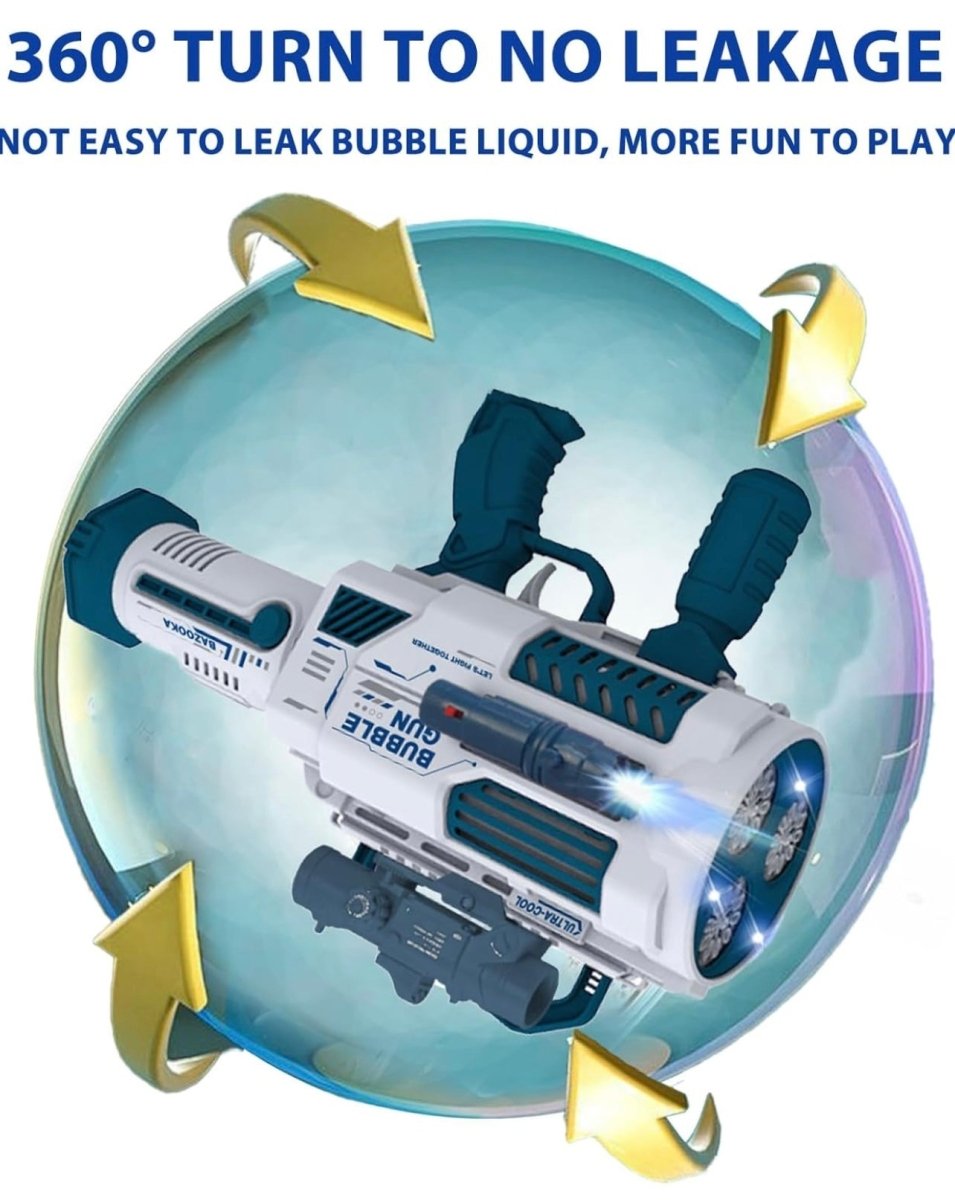 Supersized High Power Electric Automatic Bubble Gun Toy - StylePhase SA