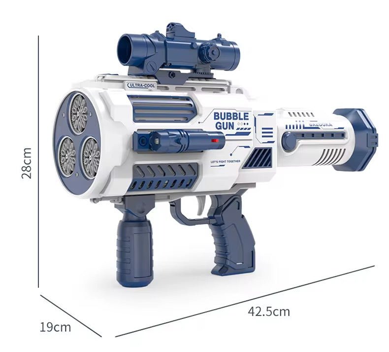 Supersized High Power Electric Automatic Bubble Gun Toy - StylePhase SA