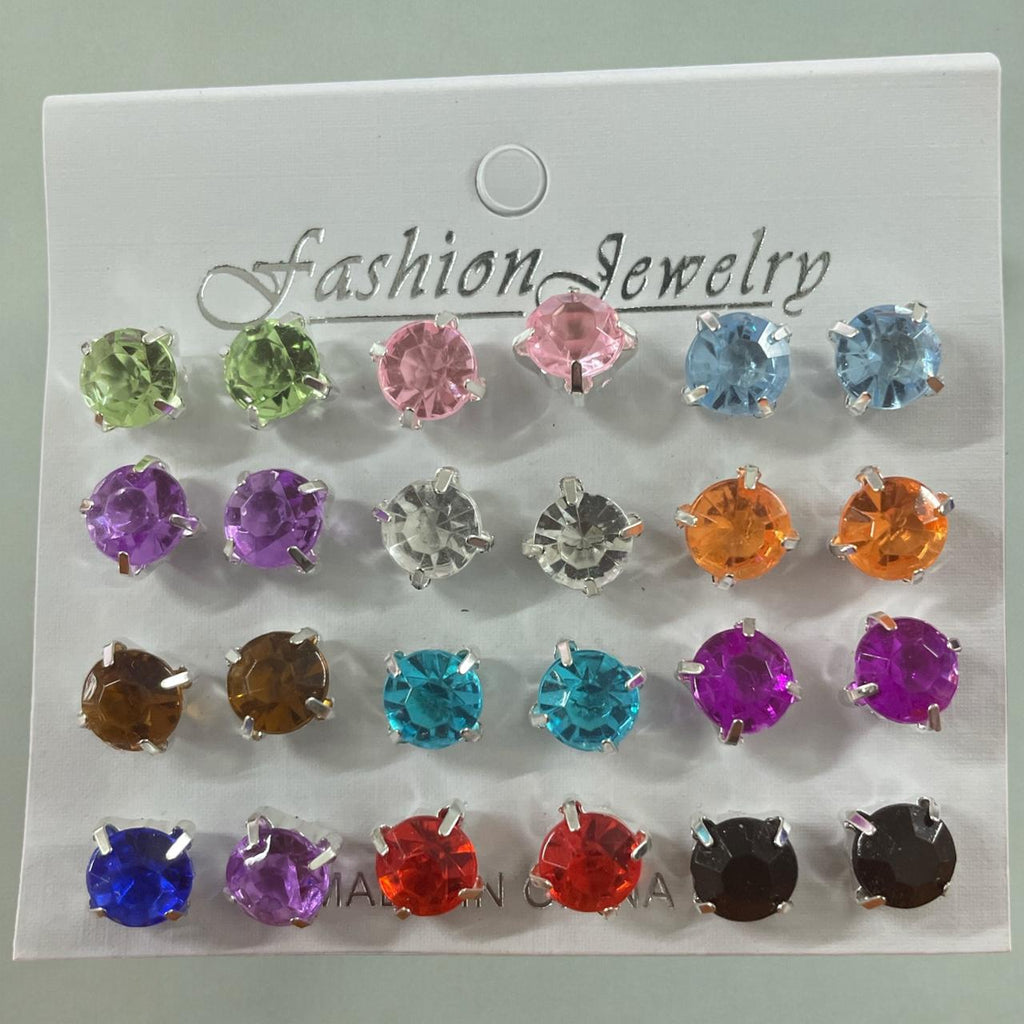 12 Pairs Multicolor Earrings - StylePhase SA