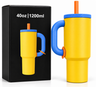 Yellow blue orange 1200ml tumbler with packaging
