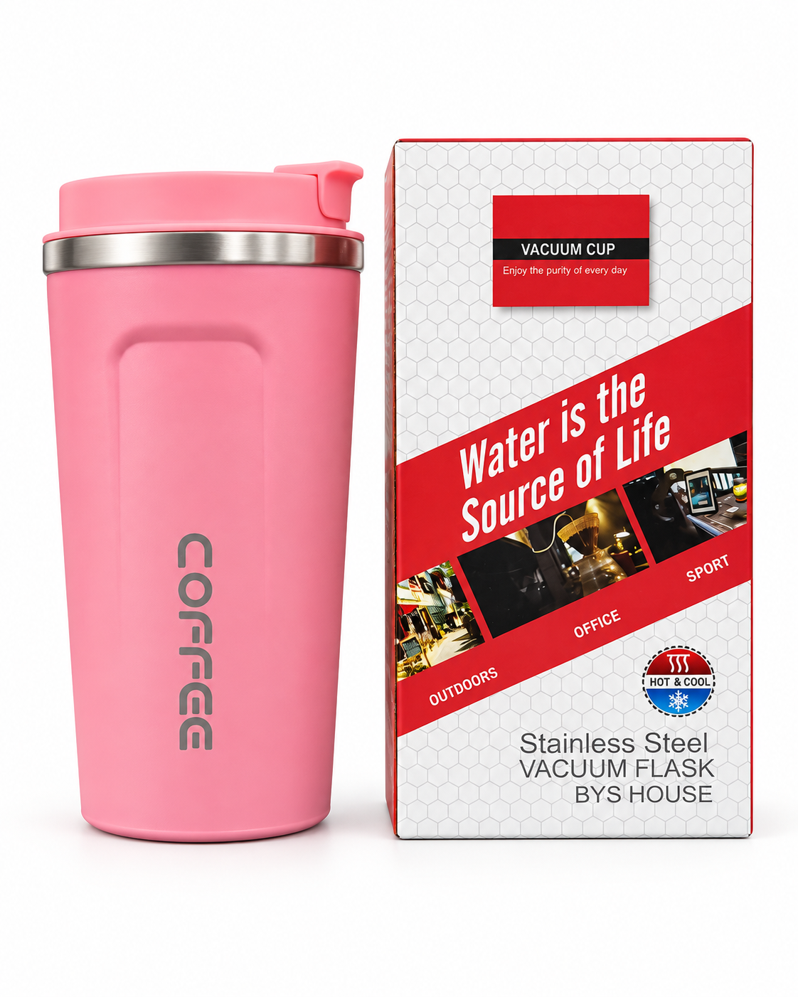 Pink vacuum cup features and specifications