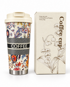 Floral travel mug with matching gift box