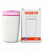 White and pink vacuum cup features infographic