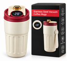 LED vacuum coffee mug features and insulation information