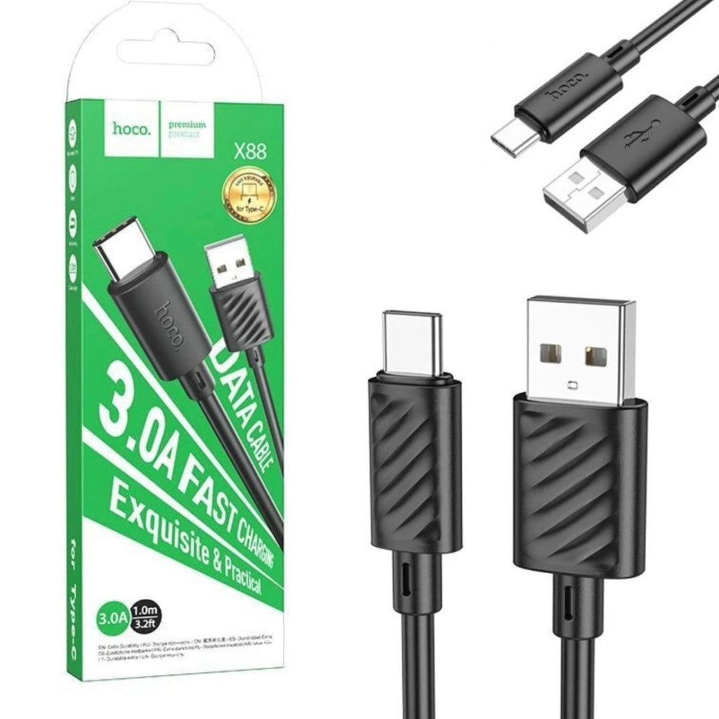 1m Hoco Type - C 3.0A Fast Charging Cable - StylePhase SA