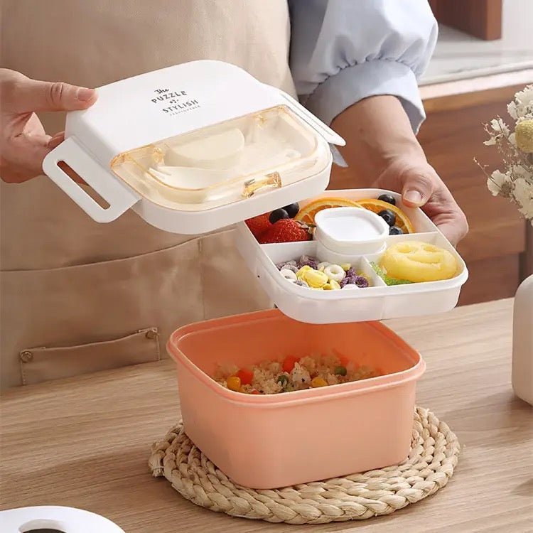 2 Tier Modern Bento Lunchbox - 1100ml - Style Phase Home