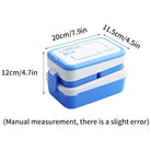 2 Tier Multi - Compartment Bento Lunchbox - 1.5 L - Style Phase Home