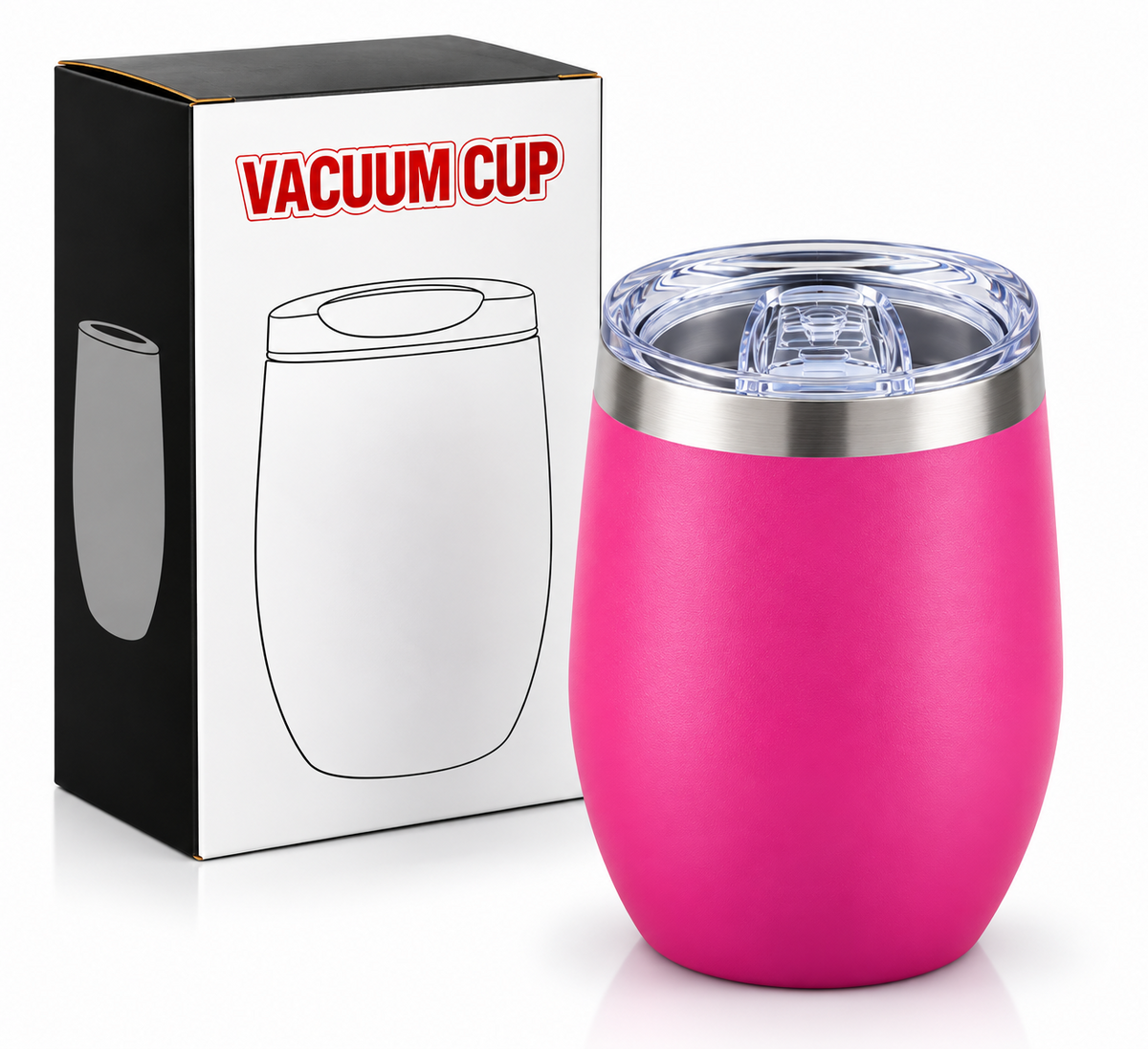Pink 12oz insulated cup product features