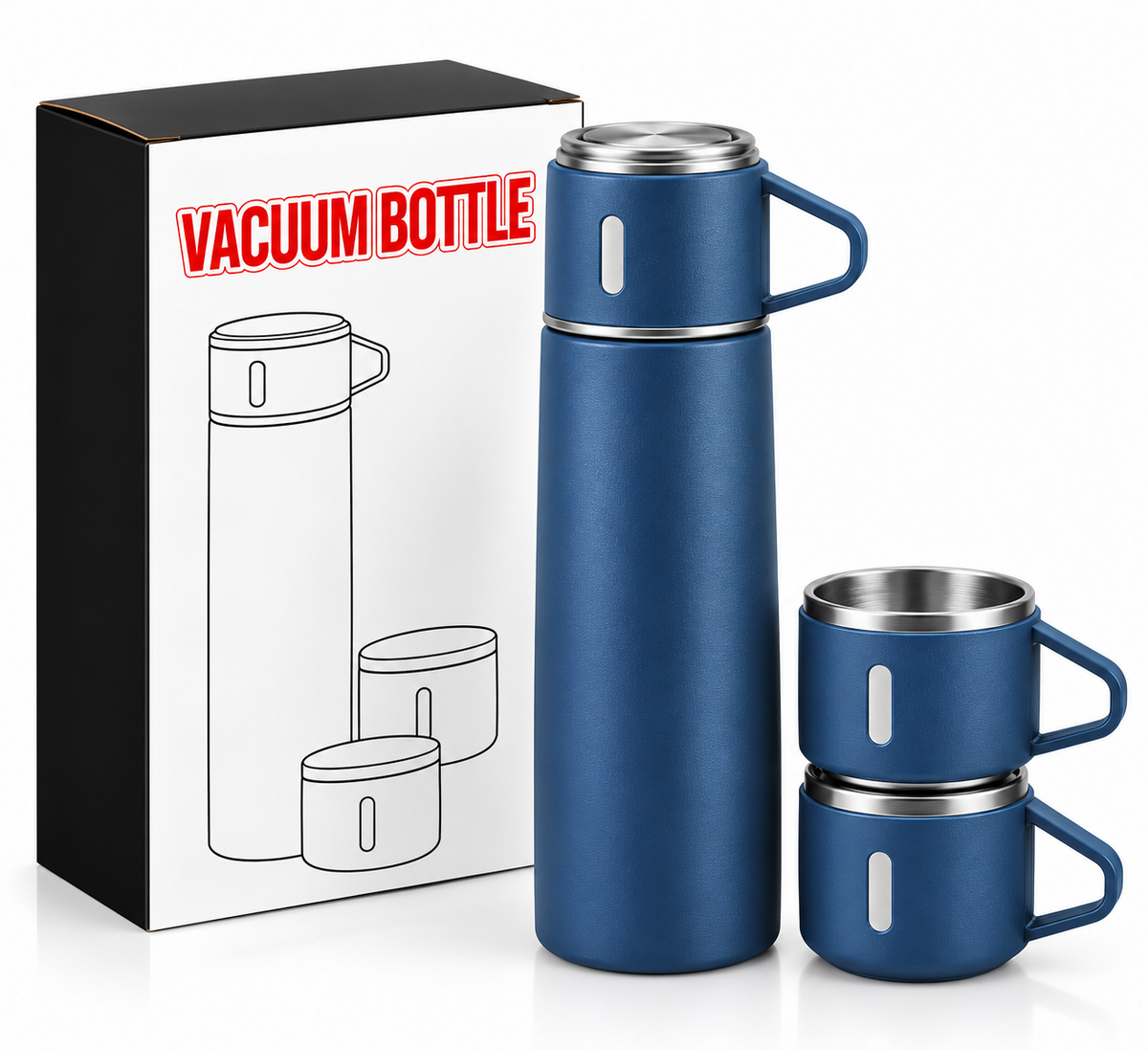 Blue 500ml vacuum bottle product details and features