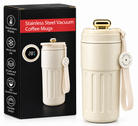 Cream vacuum coffee mug features