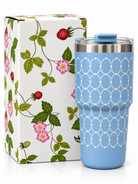 Blue Wedgwood travel tumbler product features and specifications