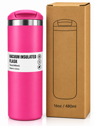 Pink vacuum insulated flask features and specifications