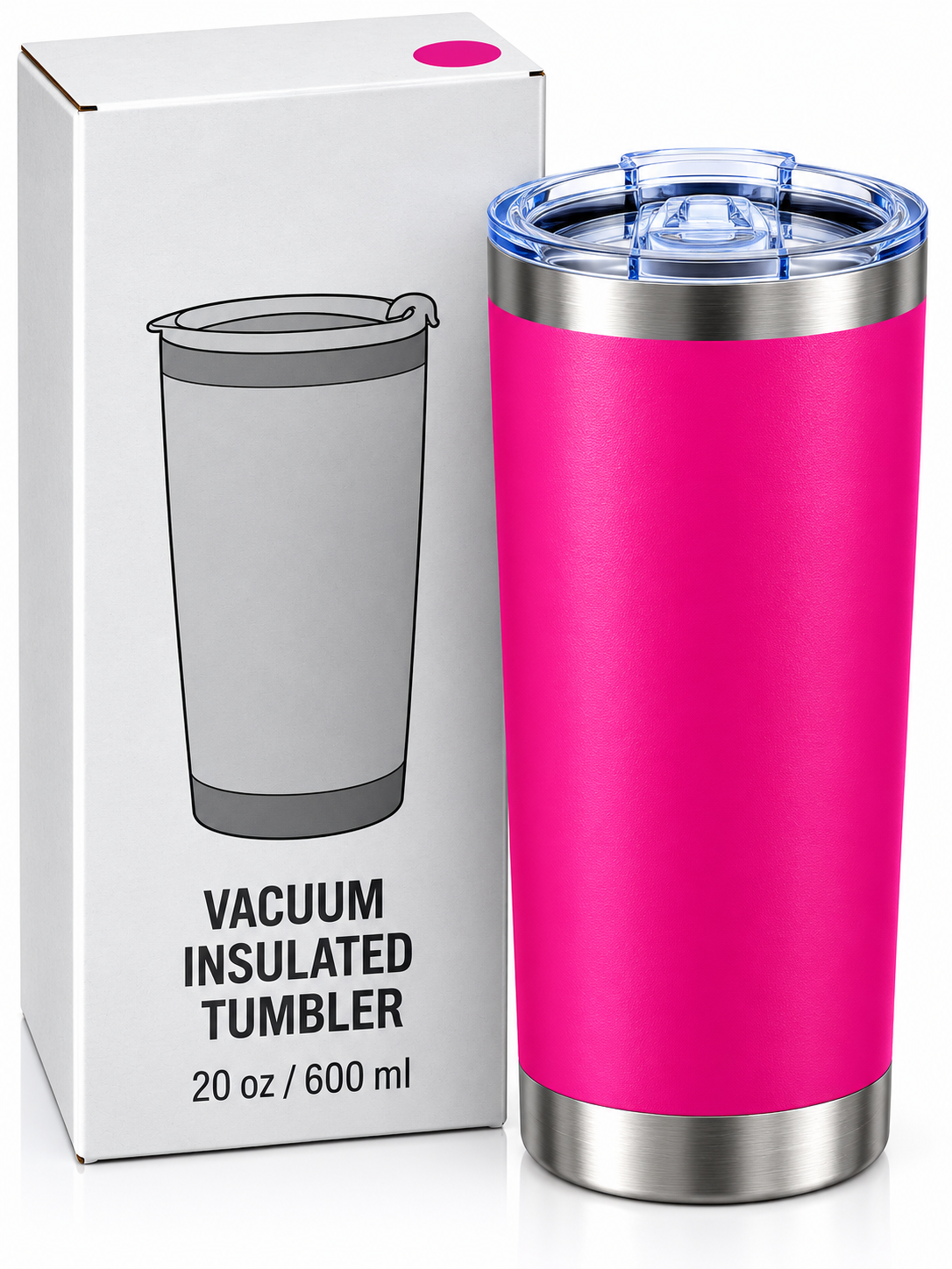 Hot pink tumbler specifications and features