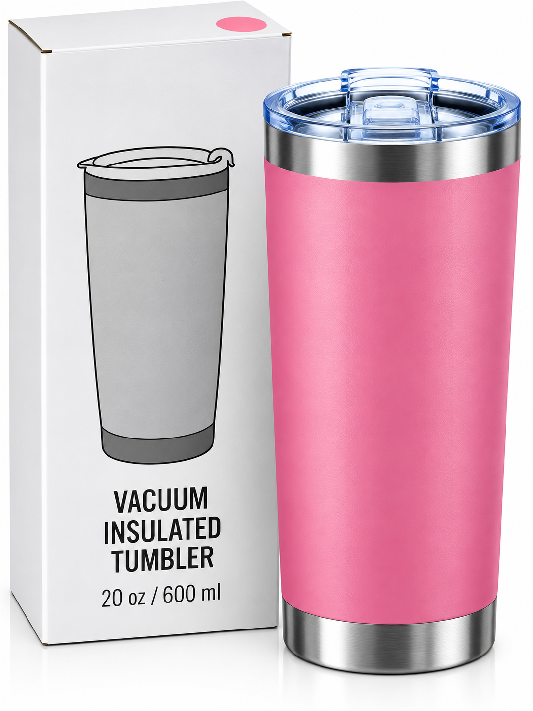 Light pink tumbler features and specifications