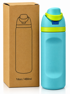 Turquoise 480ml insulated bottle and box