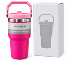 Hot pink insulated bottle and packaging
