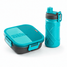 2PC 3 Compartment Square Bento Lunchbox Set - 1100ml Lunchbox + 550ml Bottle - Home Phase