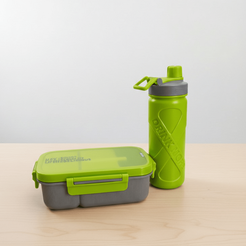 2PC Bento Lunchbox Set - 1300ml Lunchbox + 700ml Bottle - Home Phase