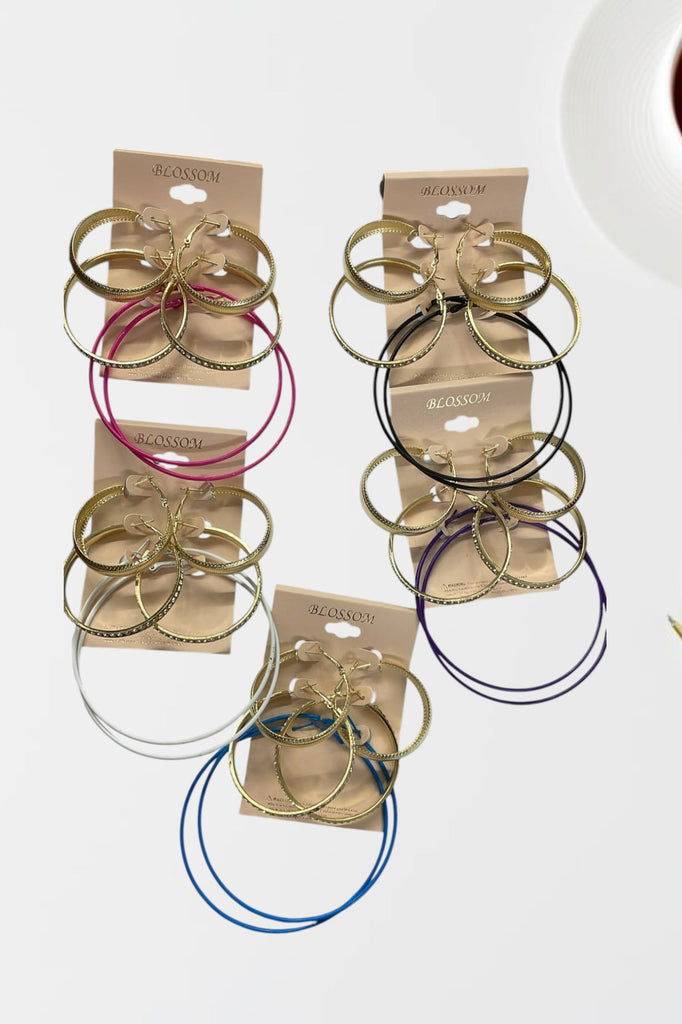 3 Pack Hoop Earrings - StylePhase SA